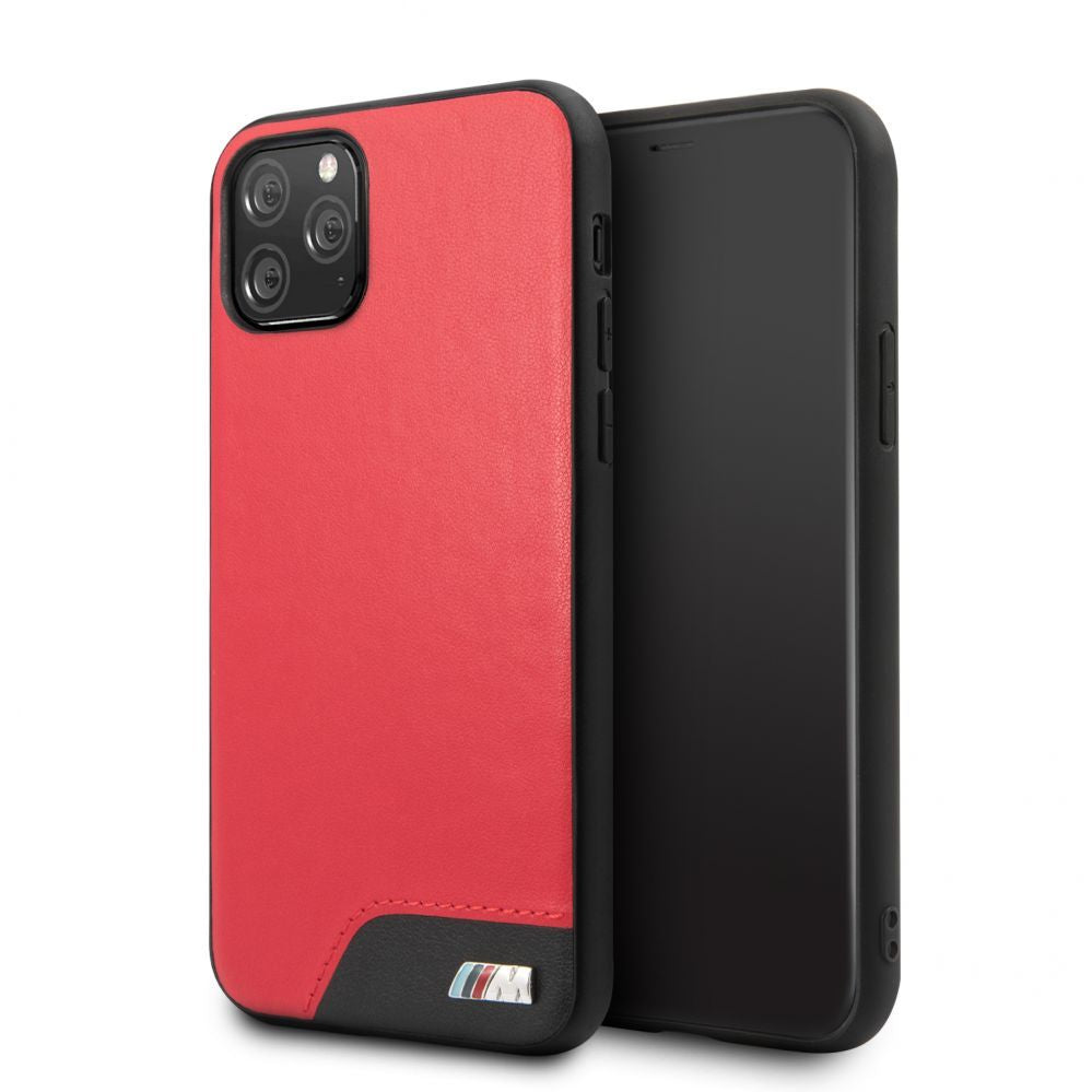 Tagakaaned BMW Apple iPhone 11 Pro Hardcase Smooth PU Leather Red