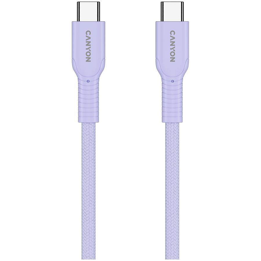 Kaabel Canyon  CANYON cable OnWire 60CL C-C 60W COLOR Braided 1m Purple