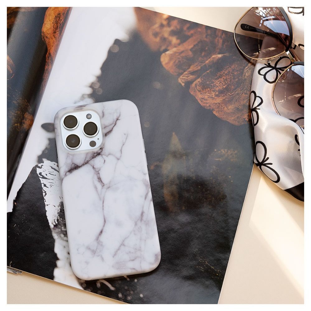 Чехол на заднюю панель Evelatus Apple iPhone 14 Pro Premium Silicone case Customized Print Marble White
