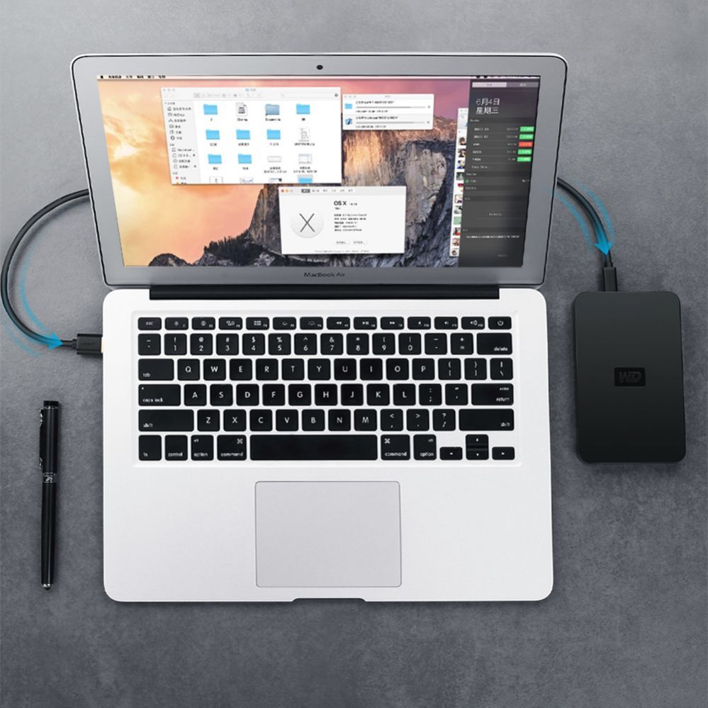 Кабель Ugreen  5 pin gold-plated USB cable - mini USB 0.5m black (US132)