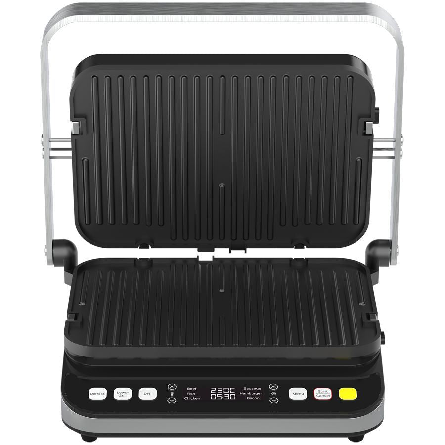 Muud väikesed kodumasinad AENO  AENO ''Electric Grill EG5: 2000W, 2 heating modes - Lower Grill, Both Grills, 6 preset programs, Defrost, Max opening angle -180°, Temperature regulation, Timer, Removable double-sided plates, Plate size 320*220mm''
