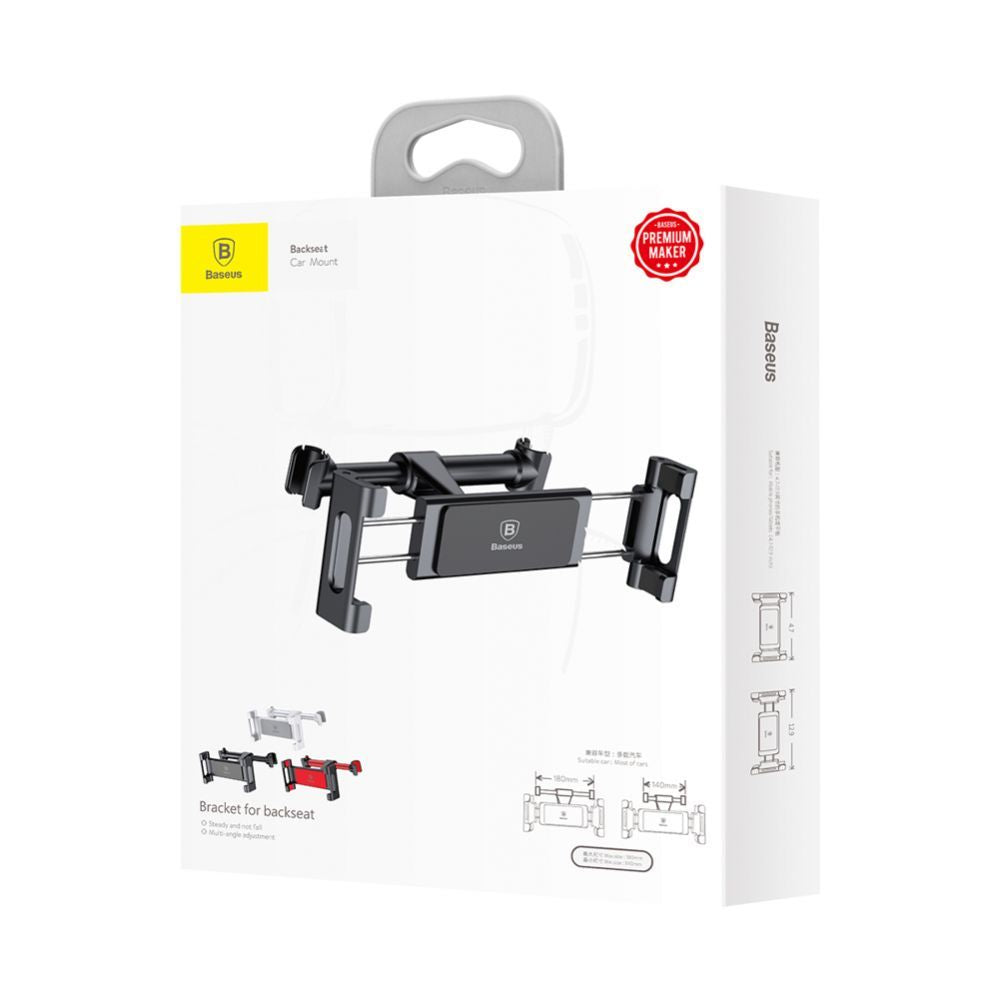 Авто держатель Baseus  Baseus Backseat Car Mount SUHZ-01 Car Headrest Holder for Tablets / Smartphones 4.7-12.9" - Black