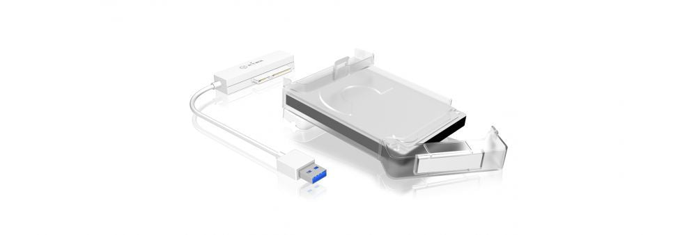 Hard drive case Raidsonic  Icy Box-AC703-U3  Adapter cable with protective a cover for 2.5" SATA hard disks to USB 3.0, blue Access LED  ICY BOX Adapter cable with protective a cover for 2.5" SATA hard disks to USB 3.0, blue Access LED SATA, 2.5", USB 3.0