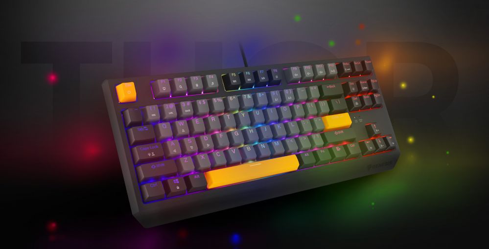 Компьютерная клавиатура Genesis  THOR 230 | Mechanical Gaming Keyboard | Wired | US | Anchor Gray Negative | USB Type-A | Outemu Red