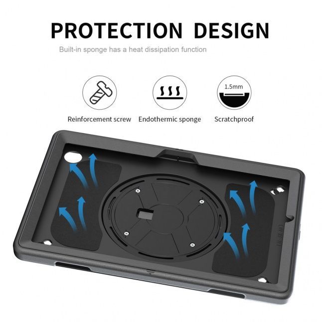 Back panel cover 4smarts  Rugged Case Grip for Samsung Galaxy Tab Active3/ Active5  black