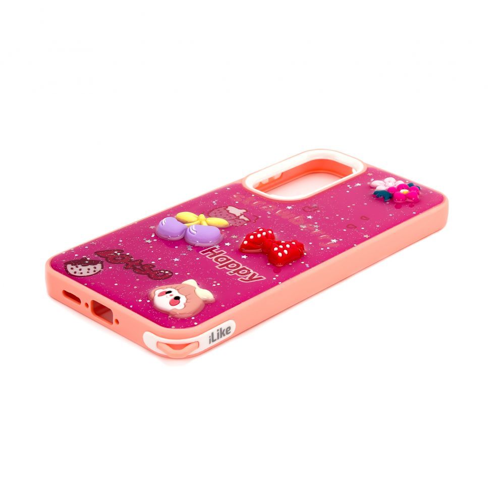 Tagakaaned iLike Samsung Galaxy A55 EPOXY CARTOON COVER Rose Red