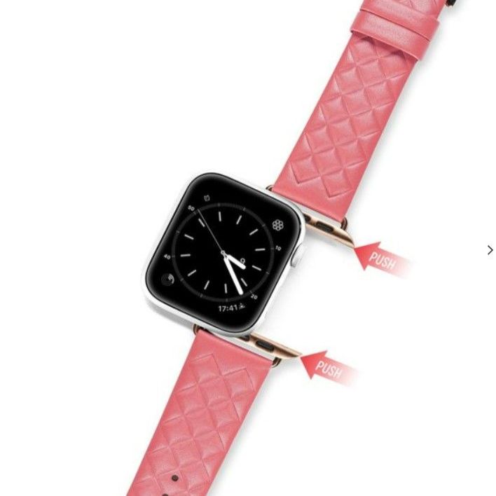 Ремешок Dux Ducis  Strap Leather Watch 7 Band 7/6/5/4/3/2 / SE (41/40 / 38mm) Wristband Bracelet Genuine Leather Bracelet Red