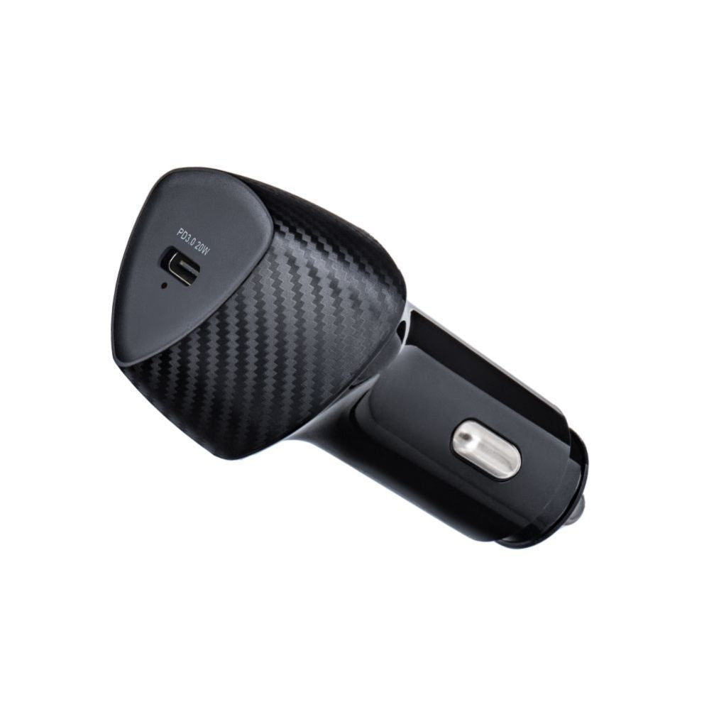Авто зарядка Forcell  Car charger Forcell F-Energy Carbon USB C QC3.0 PD 3A 20W + cable USB C to Lightning CC50-1C black