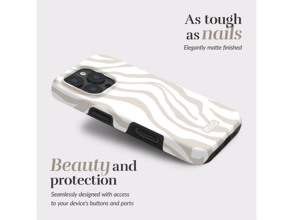 Back panel cover Mio  MIO Sandy Zebra Magsafe Case Compatible for iPhone 17 Pro Max
