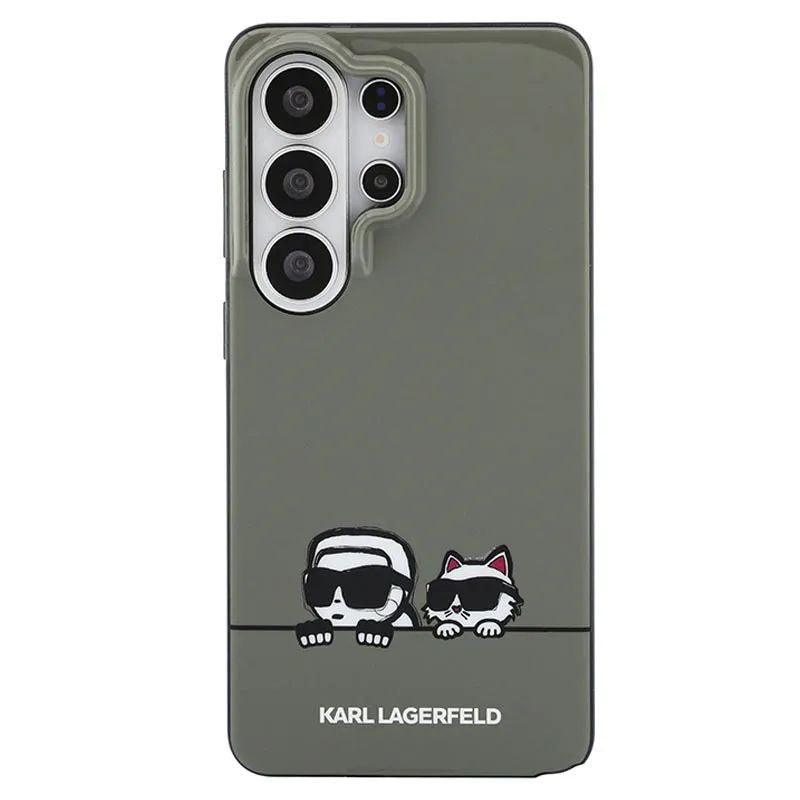 Чехол универсальная книжка Karl Lagerfeld Samsung Galaxy S26 Ultra IML Peekaboo Karl&Choupette With MagSafe Case Green