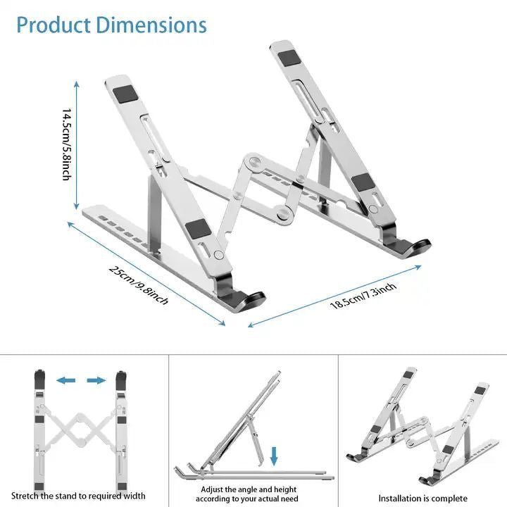 Держатели и подставки iLike  STM1 Metal Foldable Notebook (10-17.3 Silver