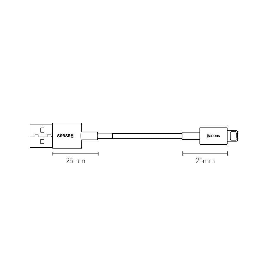 Kaabel Baseus  Baseus Superior USB - Lightning fast charging data cable 2,4 A 1 m black (CALYS-A01)