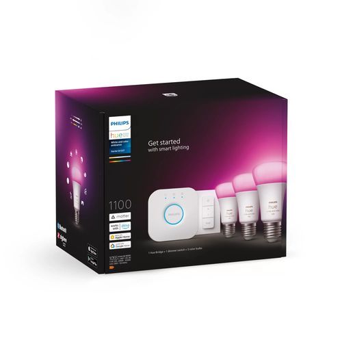 LED pirn Philips  Hue WCA Starter Kit 9W A60 E27 3pcs, Bridge, Switch