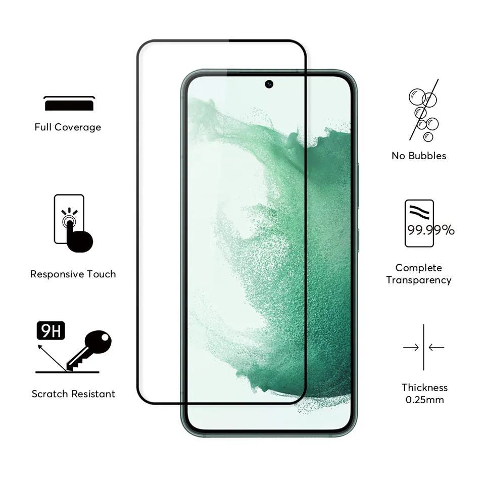 Защитное стекло Evelatus Samsung Galaxy S22 2.5D Full Cover Japan Glue Glass Anti-Static