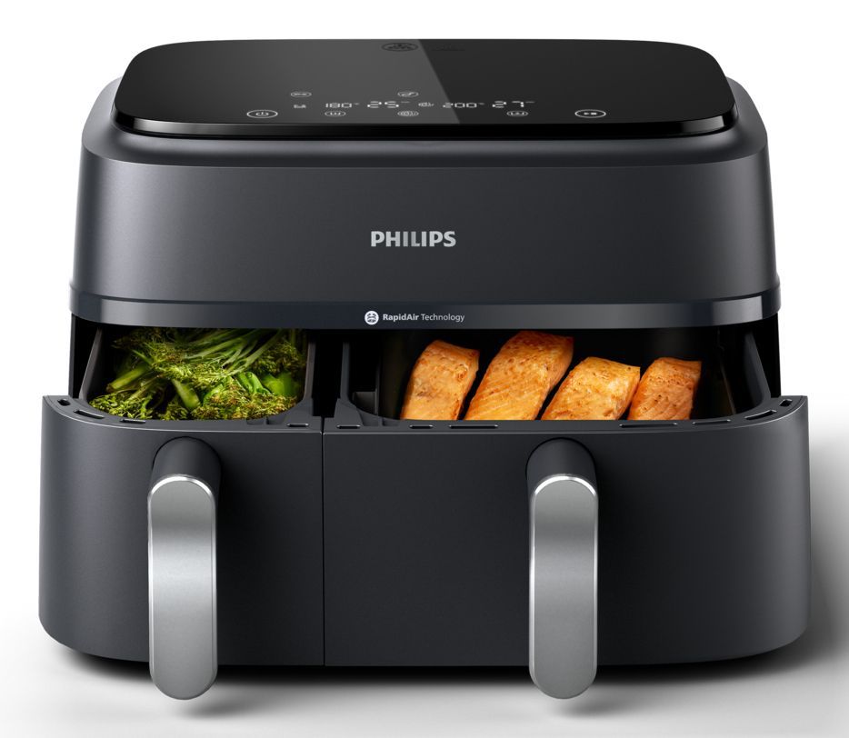 Lauagrillid Philips  Dual Basket Airfryer | NA351/00 3000 Series | Power 2750 W | Capacity 9 L | Rapid Air technology | Black
