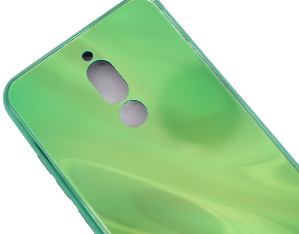 Back panel cover Evelatus Xiaomi Redmi 8 Water Ripple Full Color Electroplating Tempered Glass Green