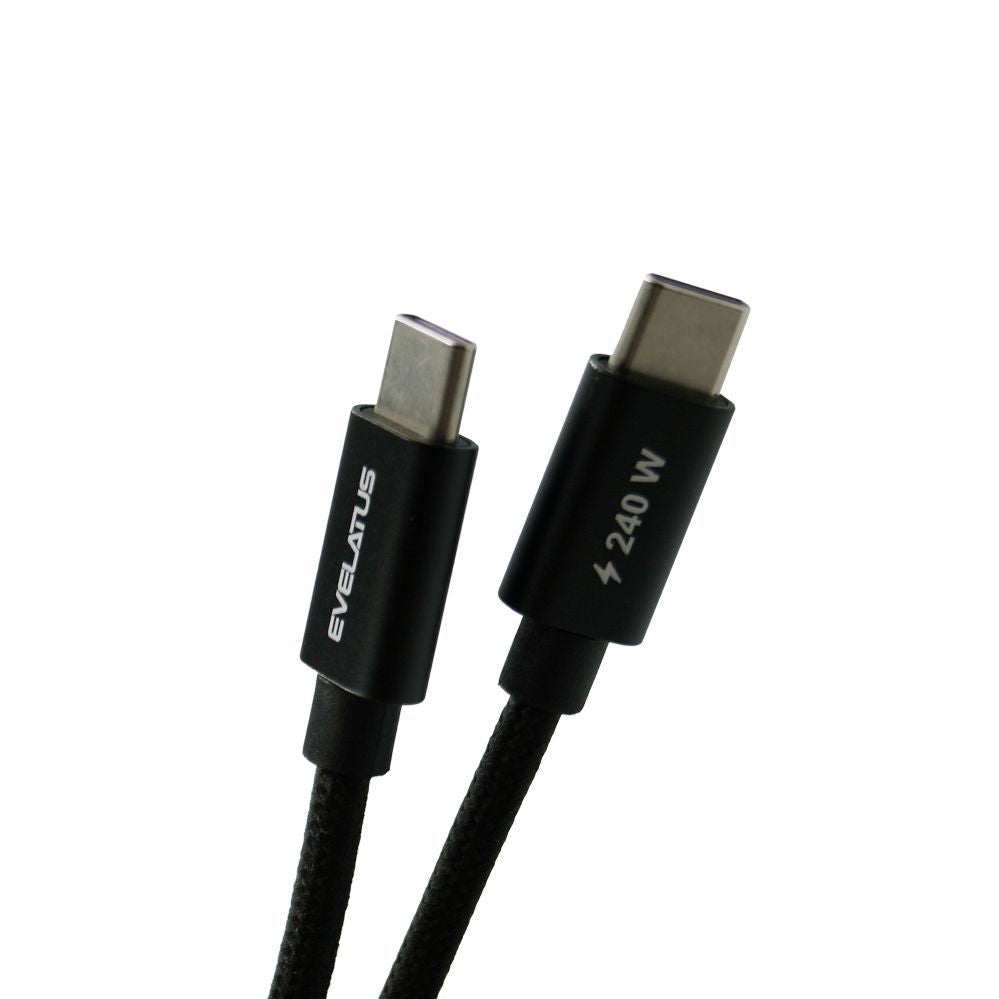 Kaabel Evelatus  Flex Cable Pro USB 2.0 Type C to Type C 1.2M 240W 5A Black