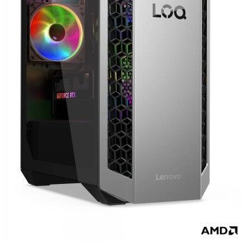 Personaalarvuti Lenovo  LENOVO LOQ TOWER RYZEN 7 8745HX/32GB/1TB SSD/AMD SOC PLATFORM/RTX5070_12GB/2X 120MM FRONT SYSTEM FAN WITH ARGB LIGHT + 120MM REAR SYSTEM FAN WITH ARGB LIGHT/W11H (LUNA GREY/ECLIPSE BLACK)