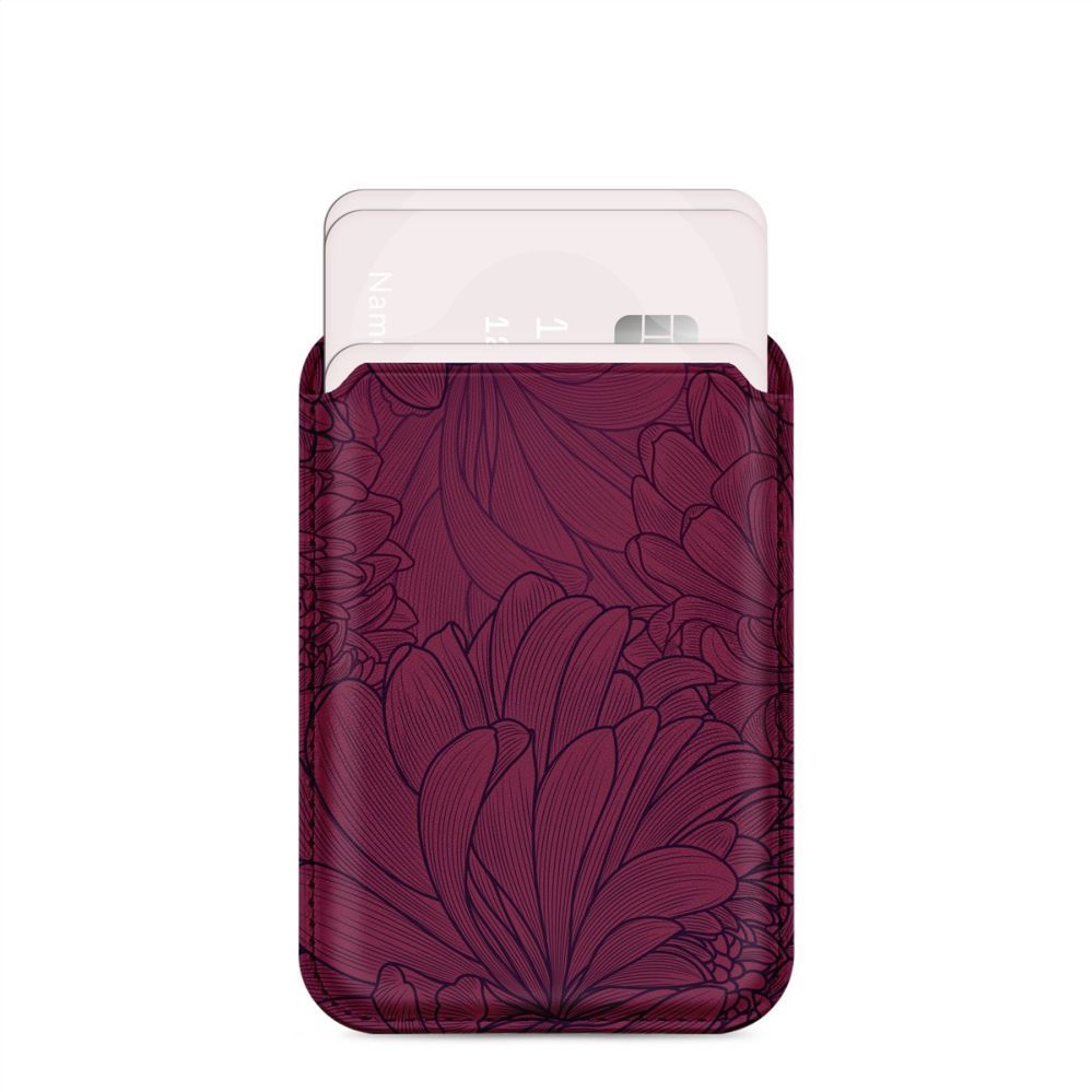 Back panel cover Mio  MIO Berry Blooms Magsafe Case Compatible Card Holder
