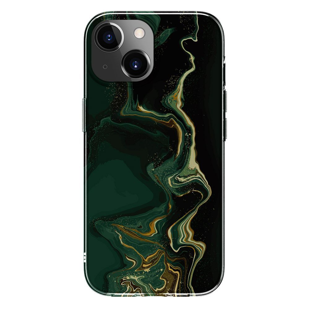 Back panel cover Evelatus Apple iPhone 15 PC Customized Print Design Marble Dark Green