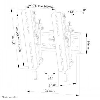 Кронштейн для телевизора NEOMOUNTS BY NEWSTAR  NEOMOUNTS SELECT SCREEN WALL MOUNT (TILT, VESA 200X200)