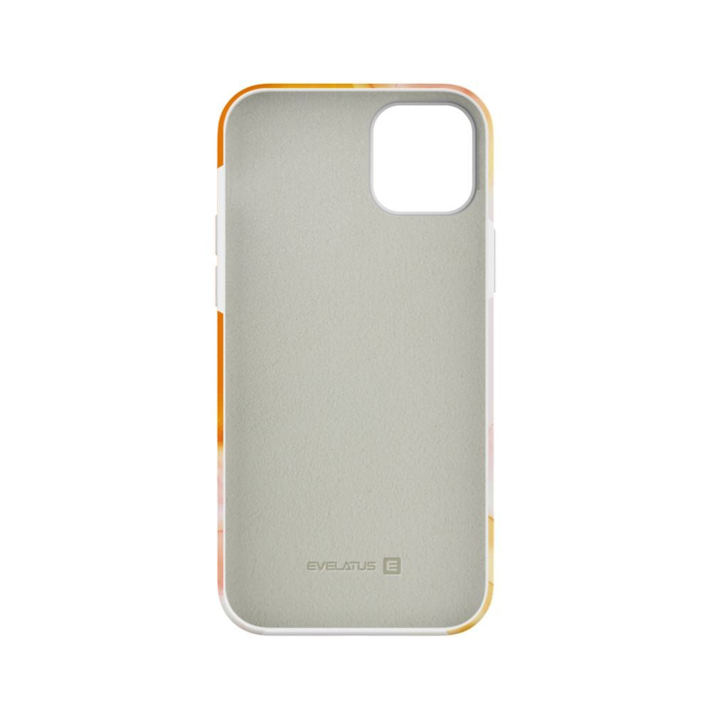 Back panel cover Evelatus Apple iPhone 15 Premium Silicone case Customized Print Orange