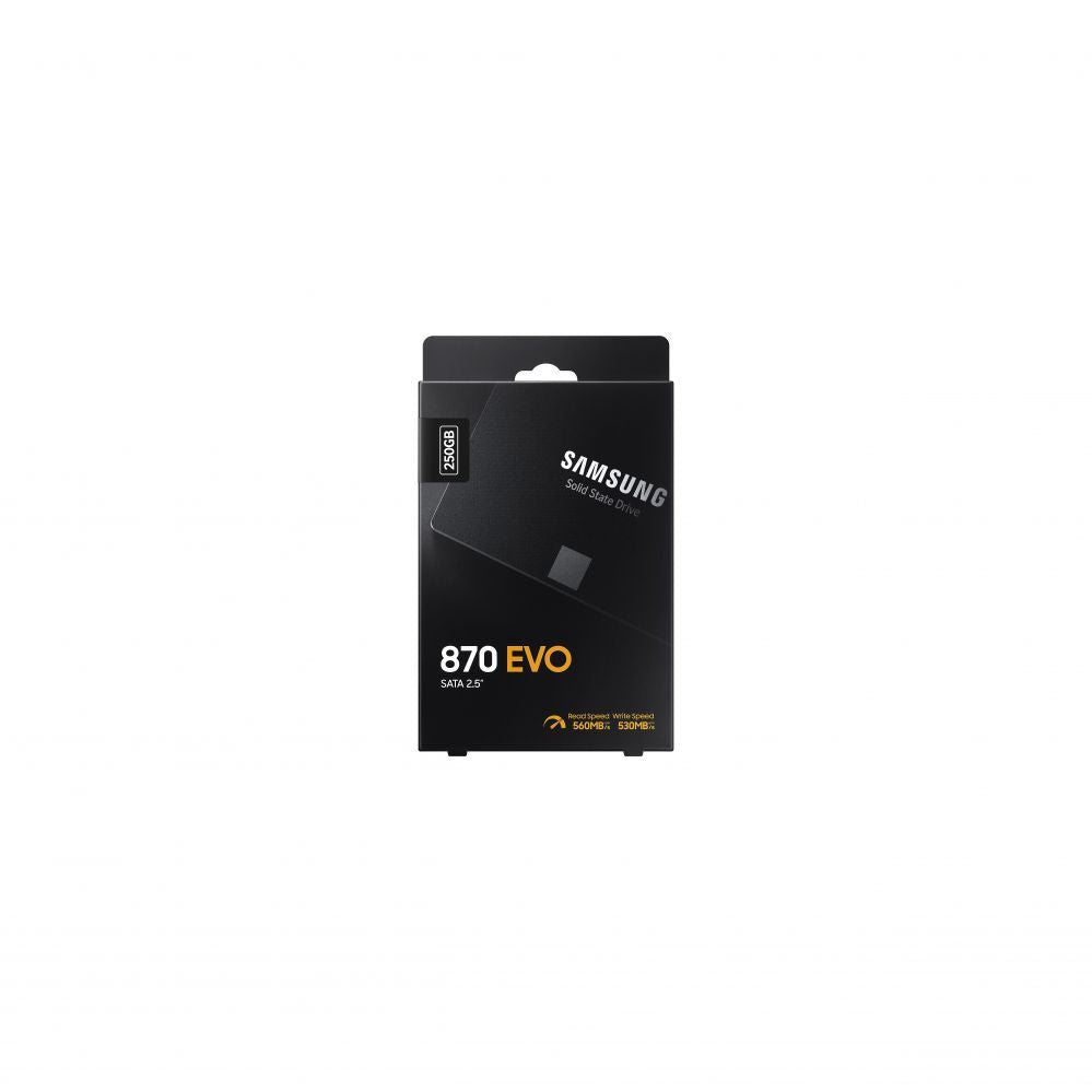 Hard drive SSD Samsung SSD 870 EVO 250 GB, SSD form factor 2.5", SSD interface SATA III, Write speed 530 MB/s, Read speed 560 MB/s