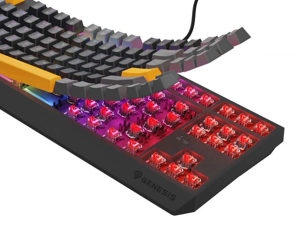 Компьютерная клавиатура Genesis  THOR 230 | Mechanical Gaming Keyboard | Wired | US | Anchor Gray Positive | USB Type-A | Outemu Red