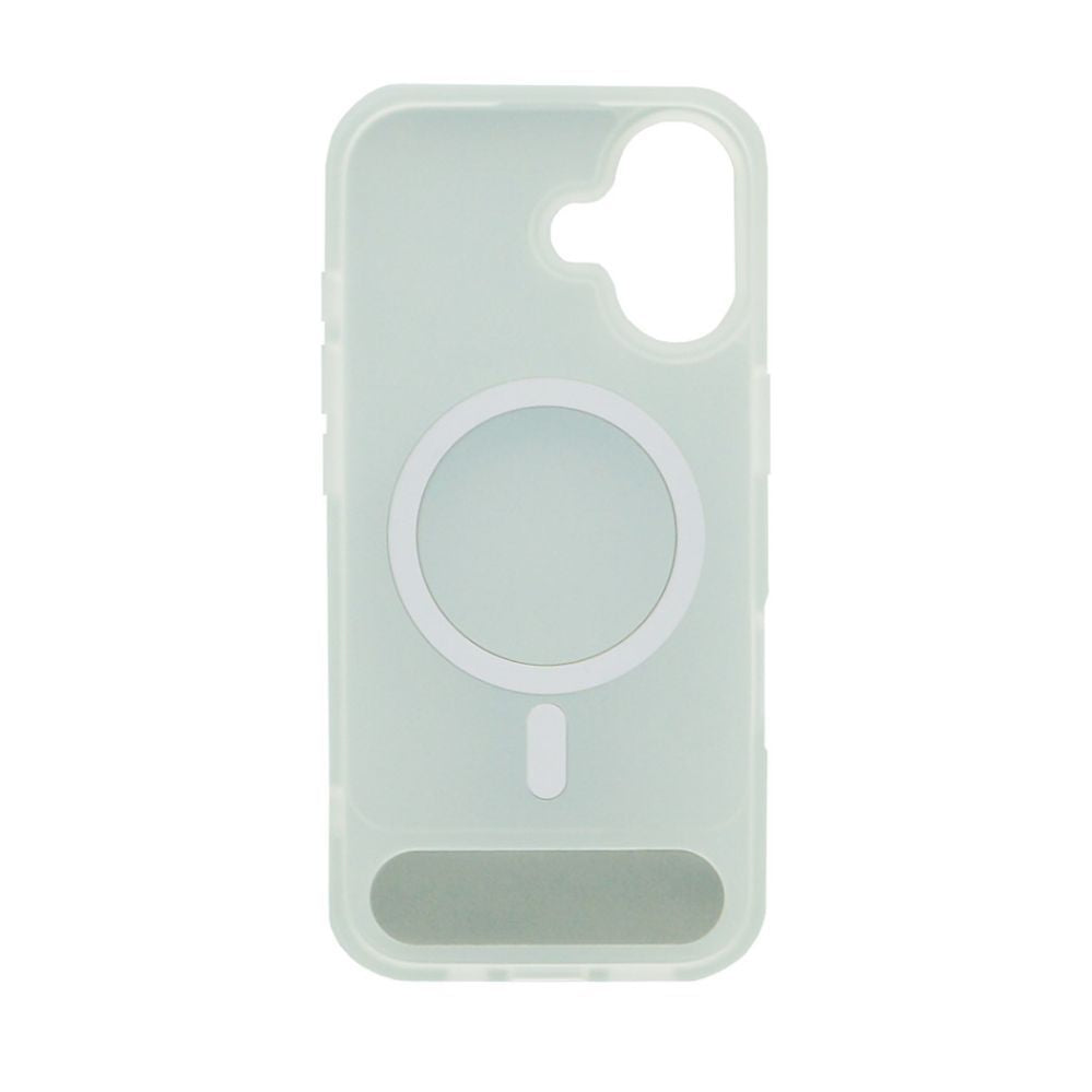 Back panel cover Evelatus Apple iPhone 17 Rubber Coated MagSafe With Stand Case Silver