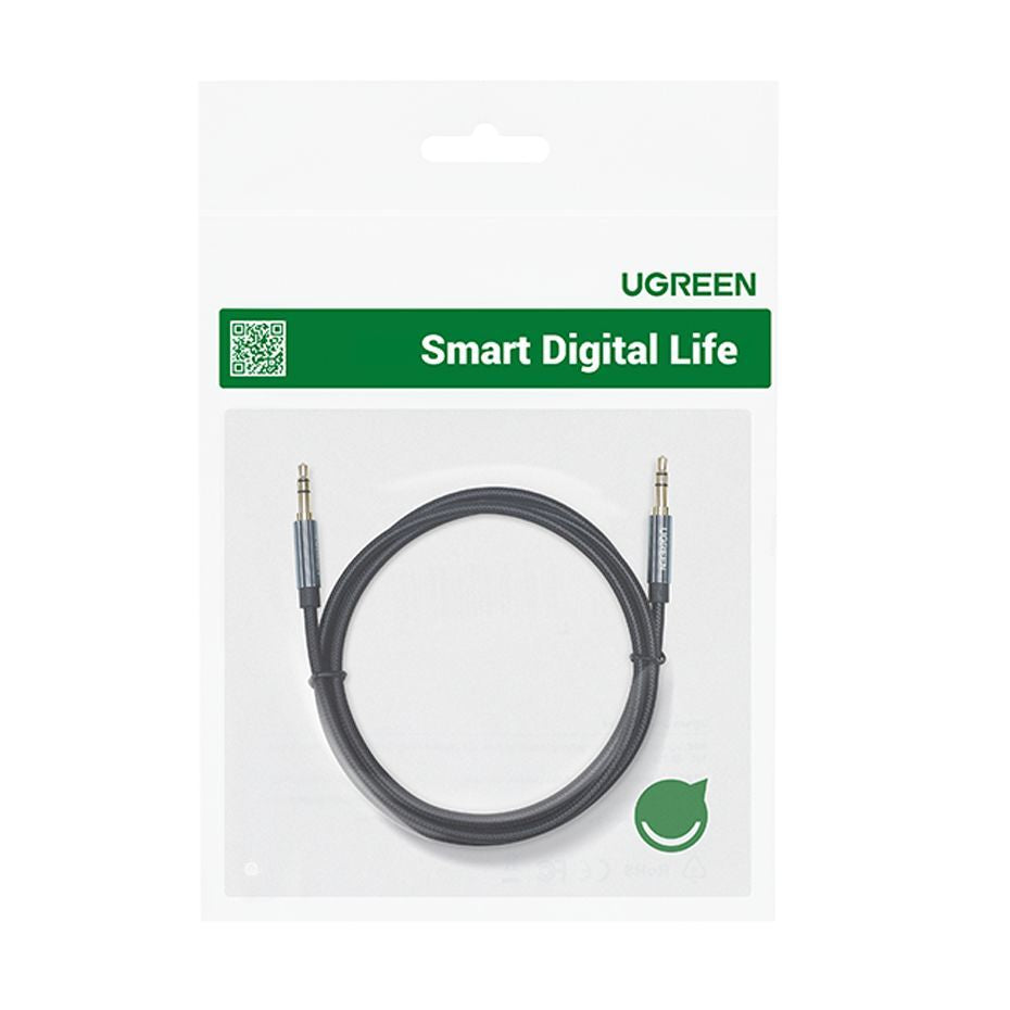 Cable Ugreen  Ugreen audio cable AUX angled minijack 3.5 mm 2m blue (AV112)