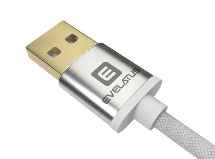 Kaabel Evelatus Universal Data cable Micro USB EDC02 dual side gold plated connectors White