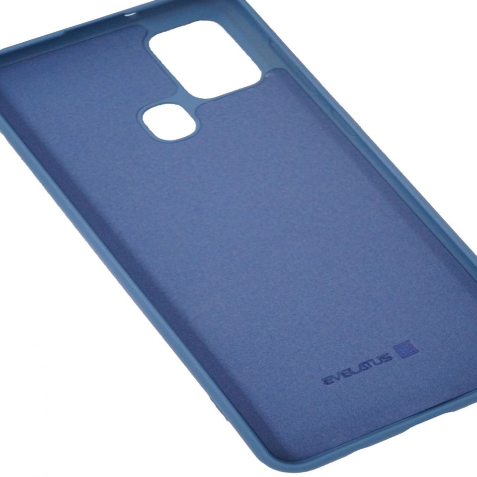 Back panel cover Evelatus Samsung Galaxy A21s Nano Silicone Case Soft Touch TPU Blue