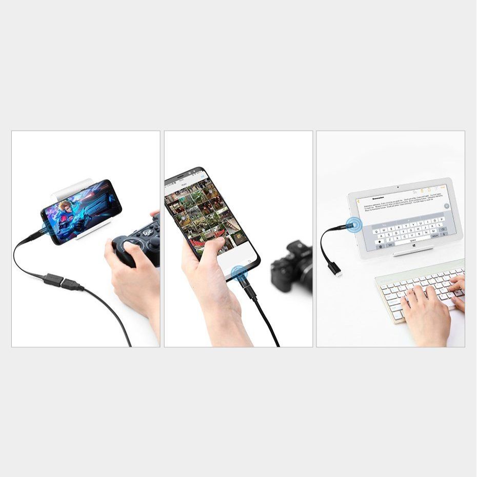 Адаптер Ugreen  adapter micro USB to USB Type C adapter black (30391) Black