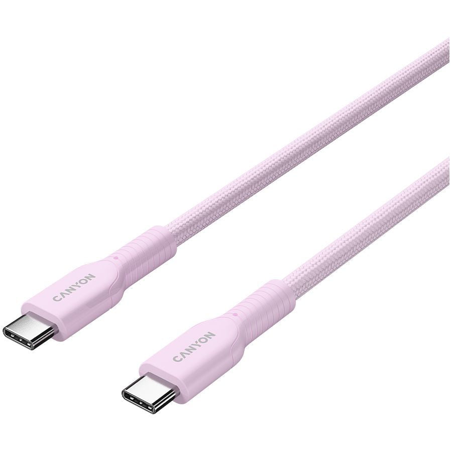 Kaabel Canyon  CANYON cable OnWire 60CL C-C 60W COLOR Braided 1m Pink