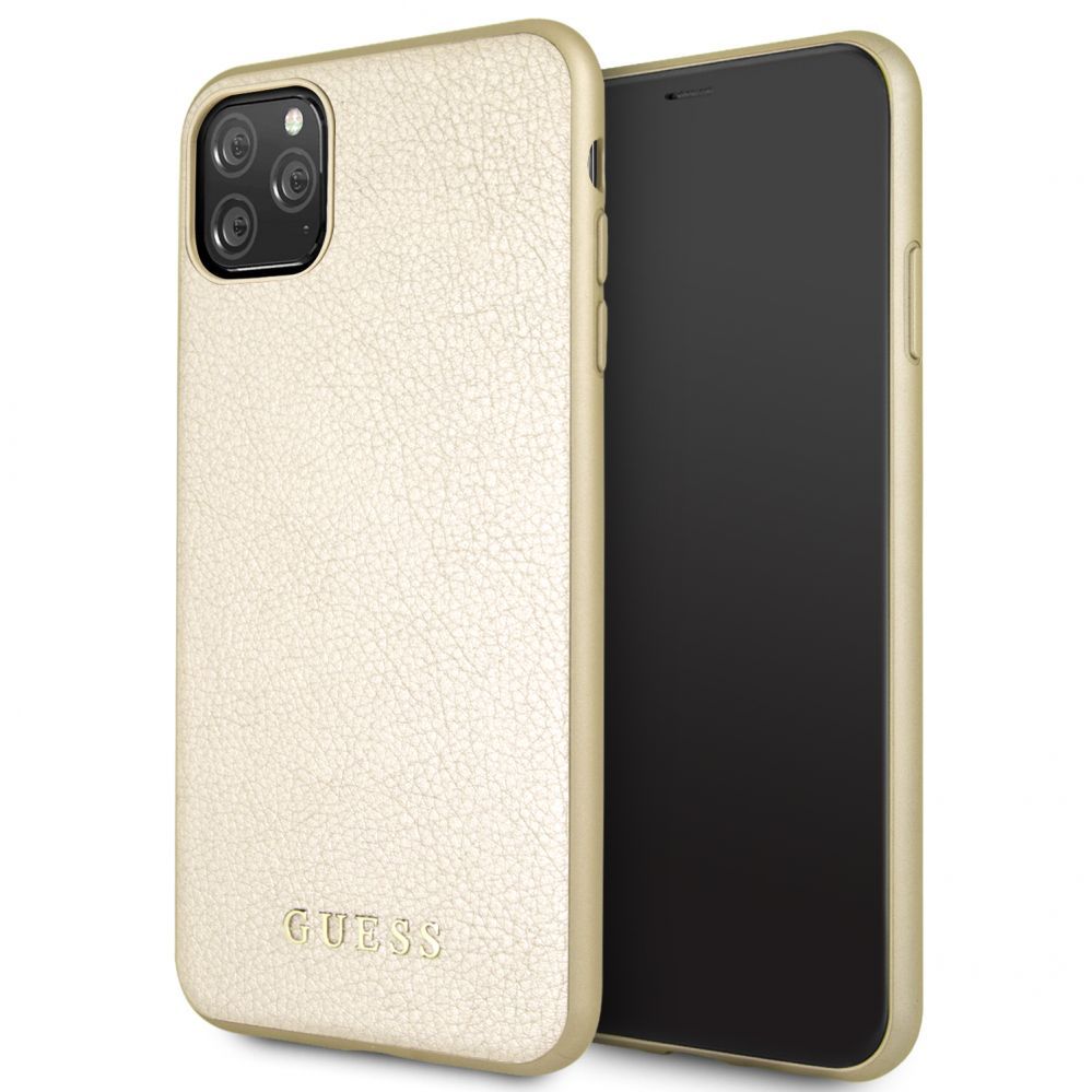 Tagakaaned Guess Apple iPhone 11 Pro Max Iridescent PU Hard Case Gold
