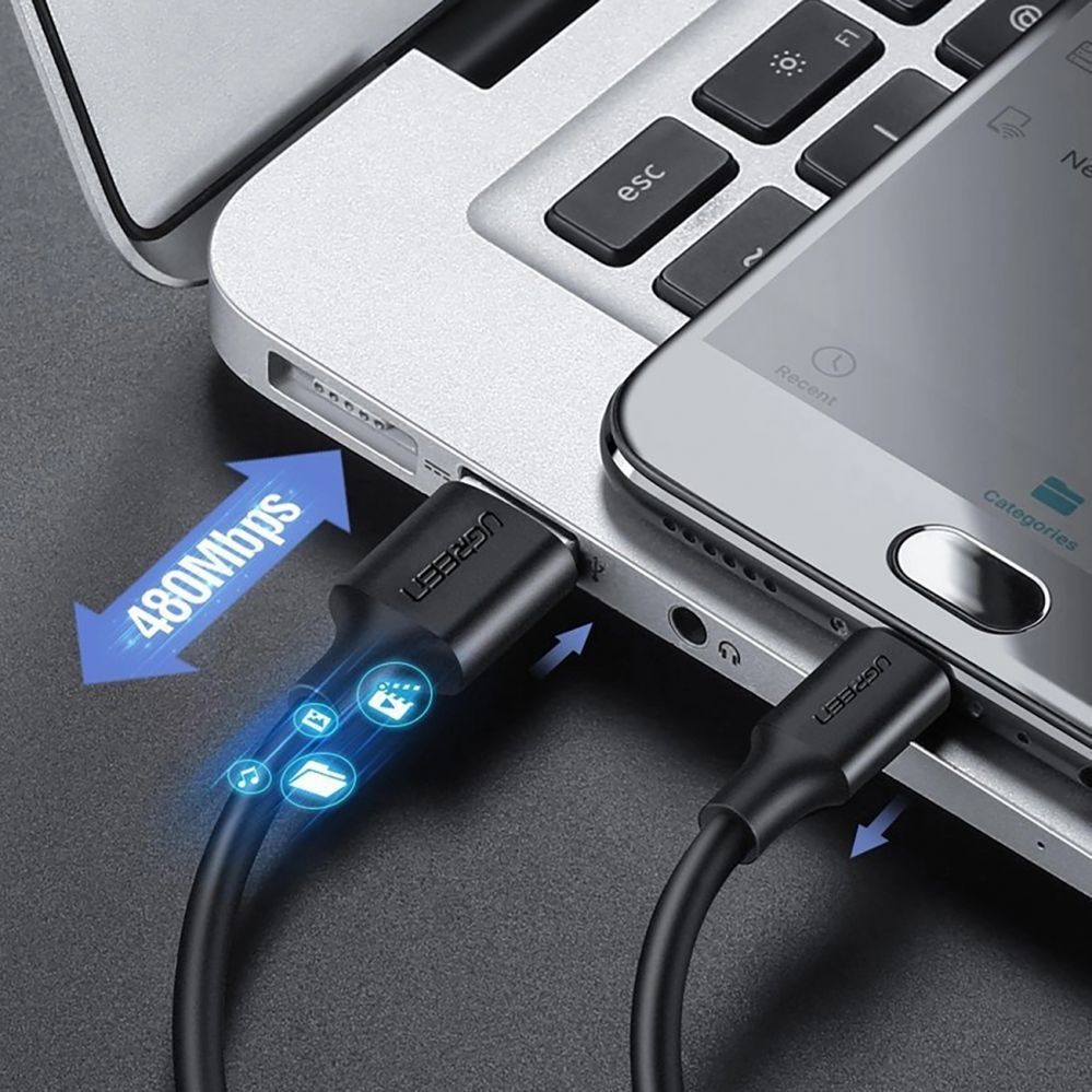 Кабель Ugreen  Ugreen US289 60134 micro USB / USB-A cable 0.25m - black
