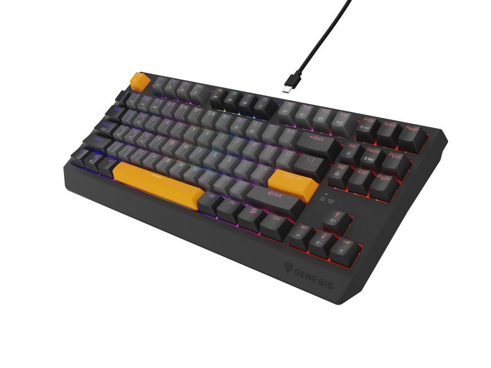 Компьютерная клавиатура Genesis  THOR 230 | Mechanical Gaming Keyboard | Wired | US | Anchor Gray Negative | USB Type-A | Outemu Red