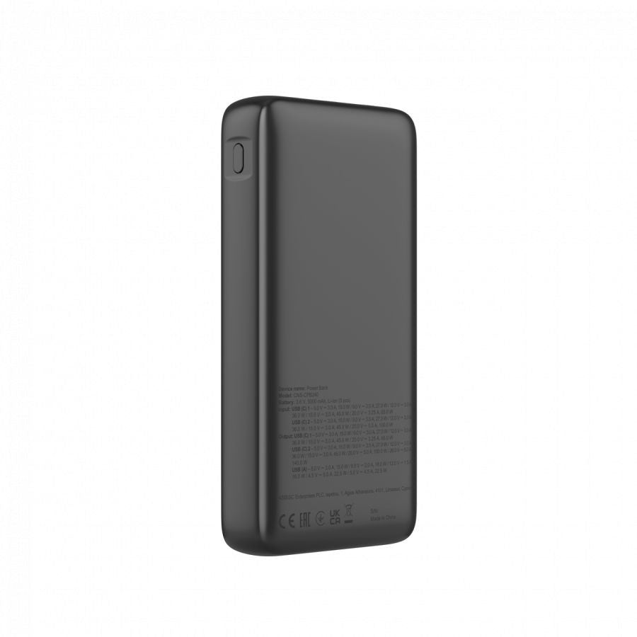 Power bank Canyon  CANYON Power Bank PB-240, 25000mAh PD140W display power bank,Size160.0x82x27 mm Weight 508+-10g, Dark Grey