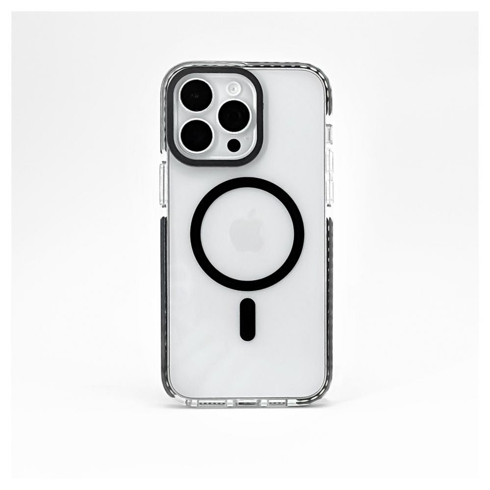 Back panel cover Evelatus Apple iPhone 15 Pro Max Clear Case PC+TPU With MagSafe Transparent Black