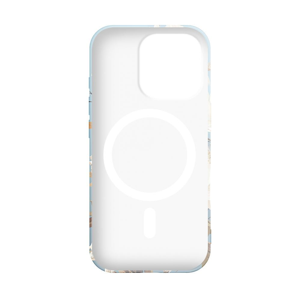 Back panel cover Evelatus Apple iPhone 16 Pro Slim Shell with Magsafe customized print design Flower Blue