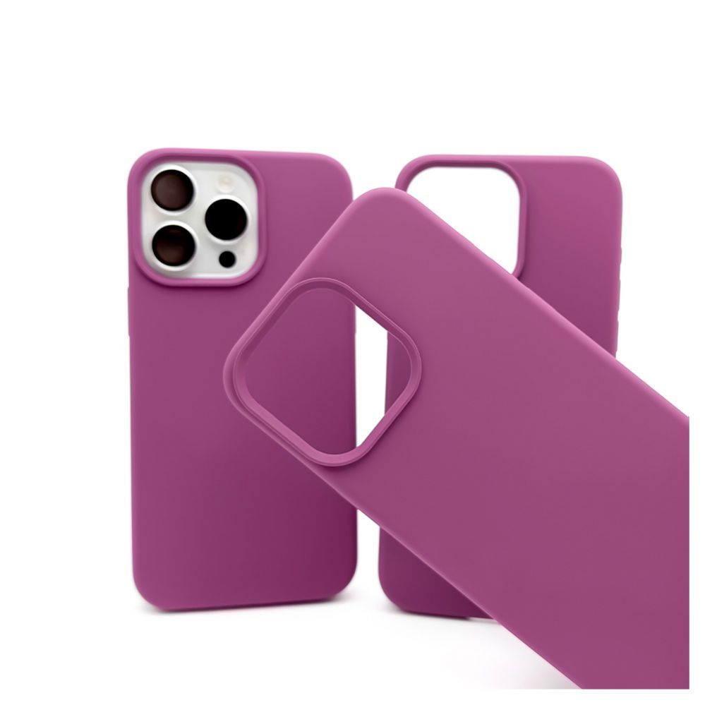 Back panel cover Evelatus Apple iPhone 15 Pro Max Premium Soft Touch Silicone Case Deep Purple