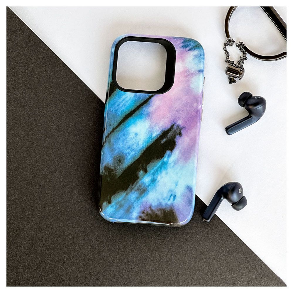 Чехол на заднюю панель Evelatus Apple iPhone 15 Pro Armor case TPU+PC Customized Print Design Blue Pink
