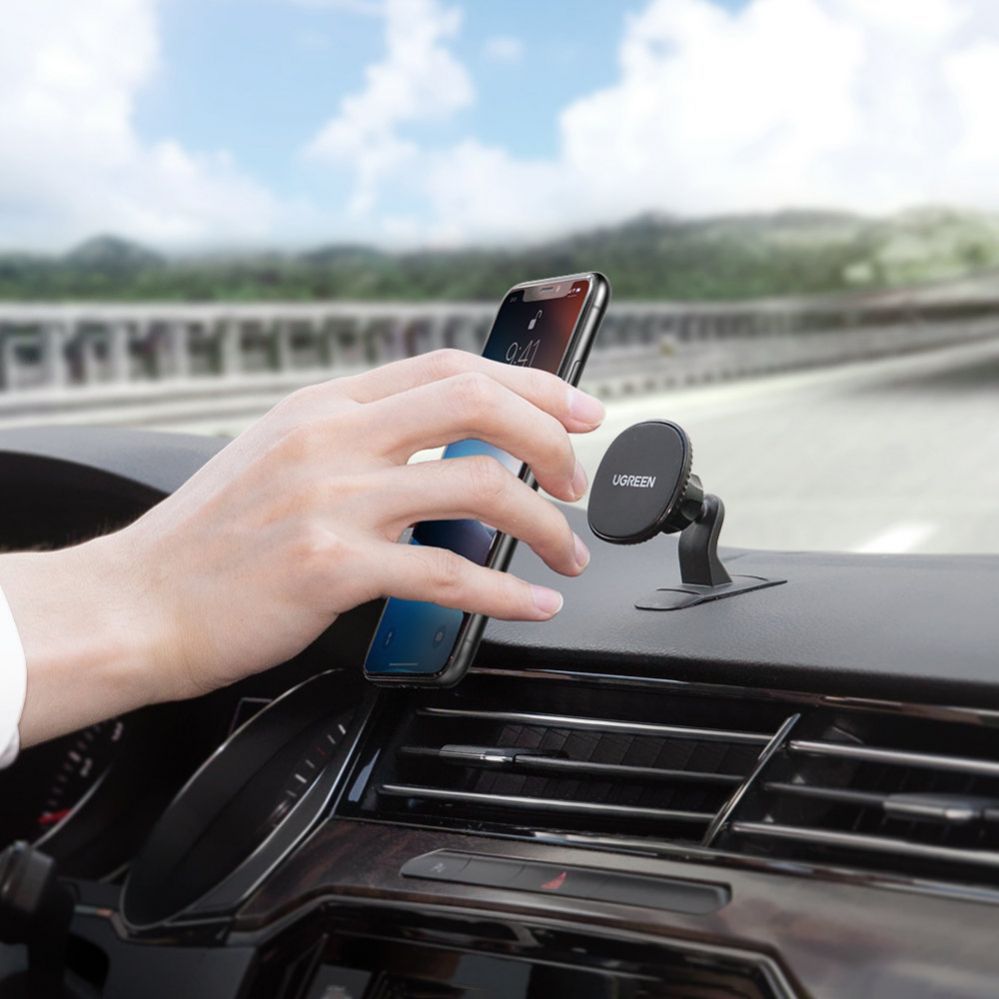 Automaatne hoidja Ugreen  Ugreen Magnetic Car Phone Holder Self-Adhesive for Dashboard Black (LP292)