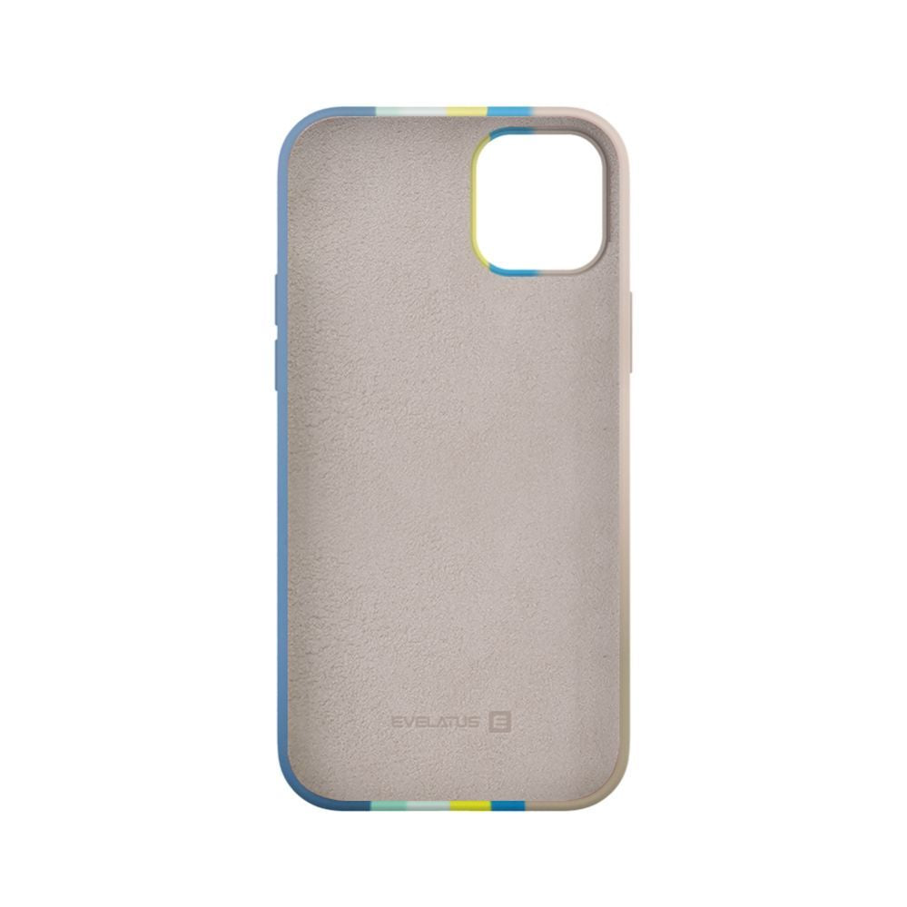 Back panel cover Evelatus Apple iPhone 15 Silicone case Multi-Colored Blue Pink