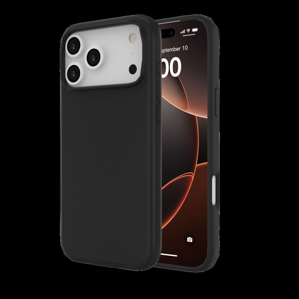Back panel cover Just Must  JUST MUST REGULAR DEFENSE SILICONE with MAGSAFE for iPhone 17 Pro Max Black