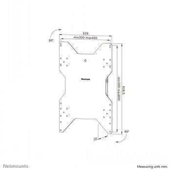 TV bracket NEOMOUNTS BY NEWSTAR  NEOMOUNTS FLAT SCREEN WALL MOUNT (ROTATABLE) 1 SCREEN BLACK