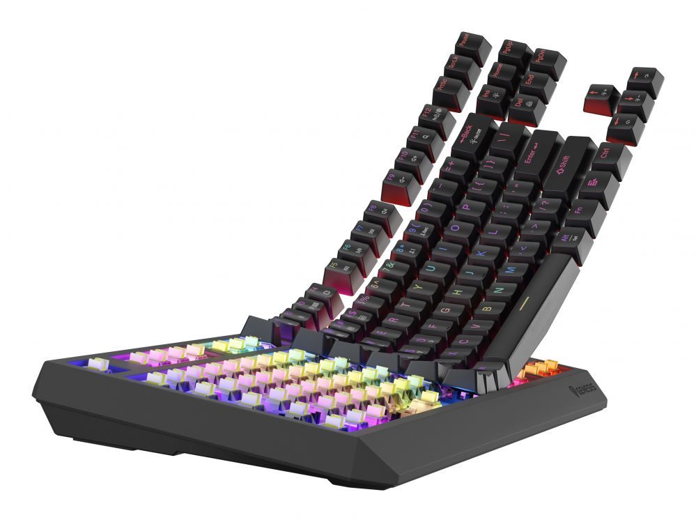 Компьютерная клавиатура Genesis  THOR 230 | Mechanical Gaming Keyboard | Wireless | US | Black | 2.4 GHz, Bluetooth, USB | Outemu Silent Lemon
