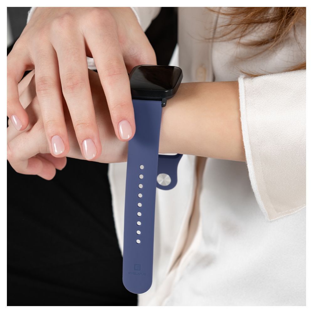 Strap Evelatus  Evelatus Watch 20mm Silicone Loop Watch Straps (130mm M/L) Blue