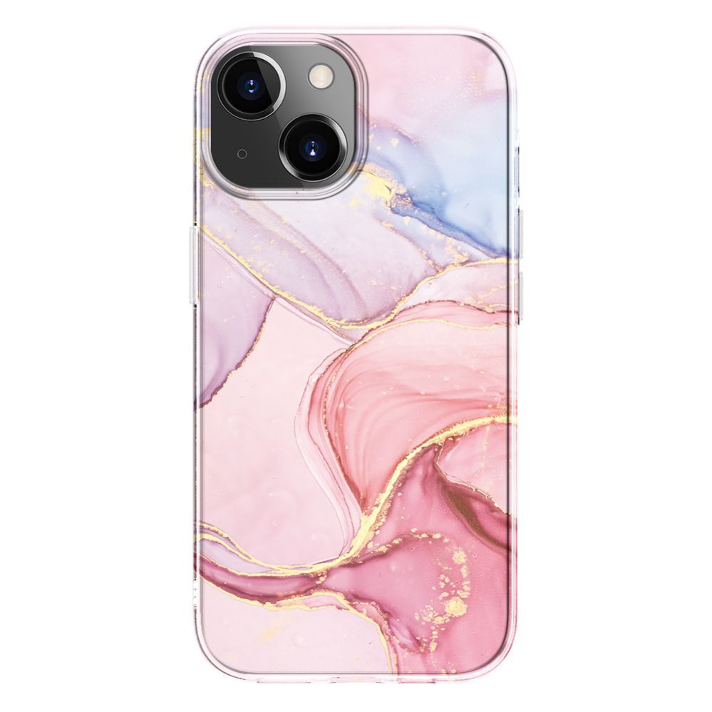 Tagakaaned Evelatus Apple iPhone 15 Plus PC Customized Print Design Marble Pink