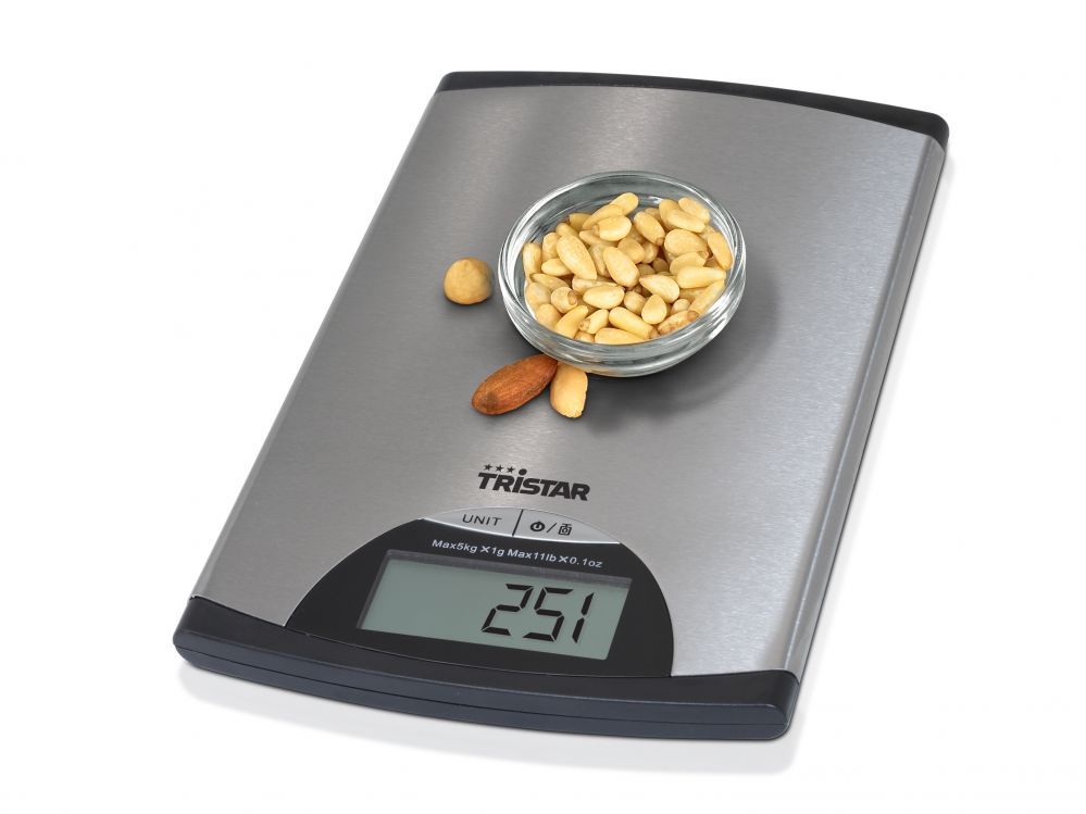 Кухонные весы Tristar  Kitchen scale KW-2435 Maximum weight (capacity) 5 kg, Metallic